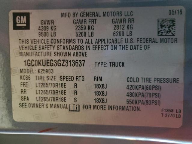 2016 CHEVROLET SILVERADO K2500 HEAVY DUTY  