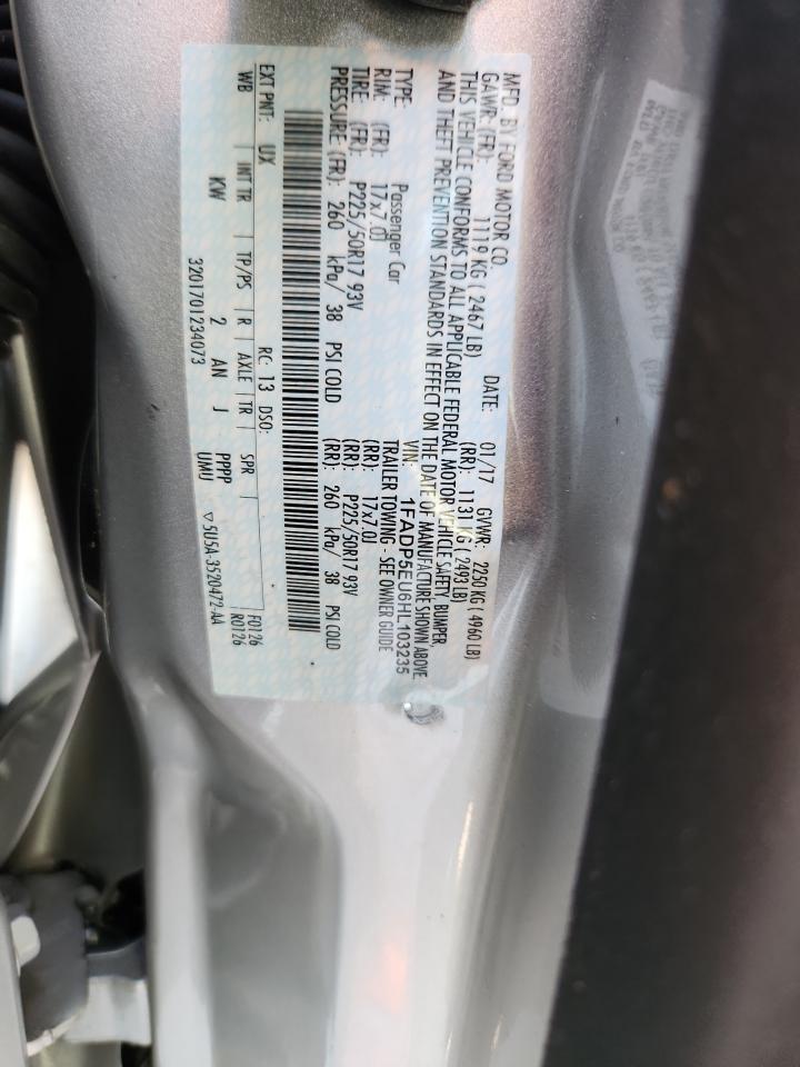 2017 Ford C-Max Se VIN: 1FADP5EU6HL103235 Lot: 66640185