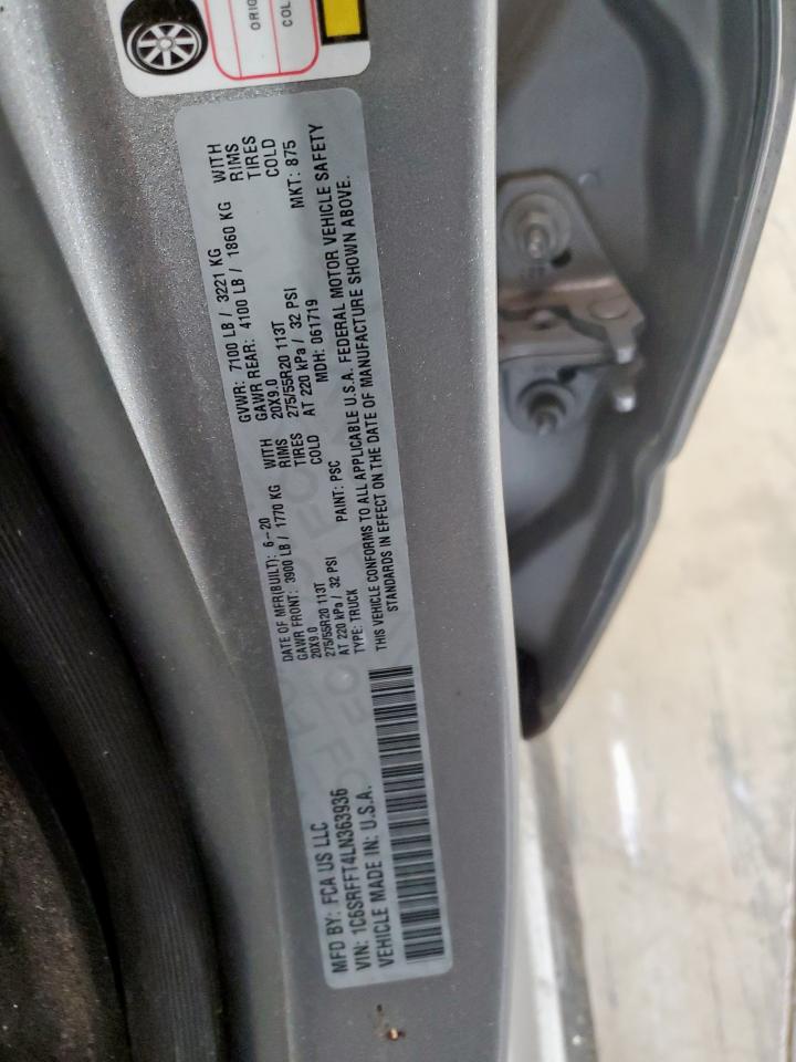 2020 Ram 1500 Big Horn/Lone Star VIN: 1C6SRFFT4LN363936 Lot: 65074105