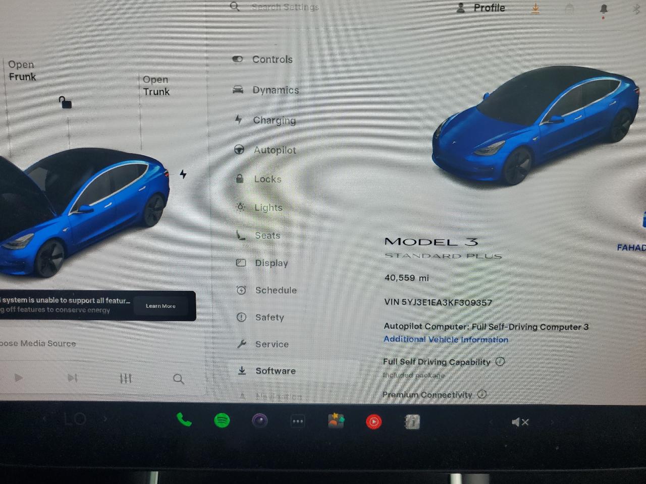 2019 Tesla Model 3 VIN: 5YJ3E1EA3KF309357 Lot: 66151025