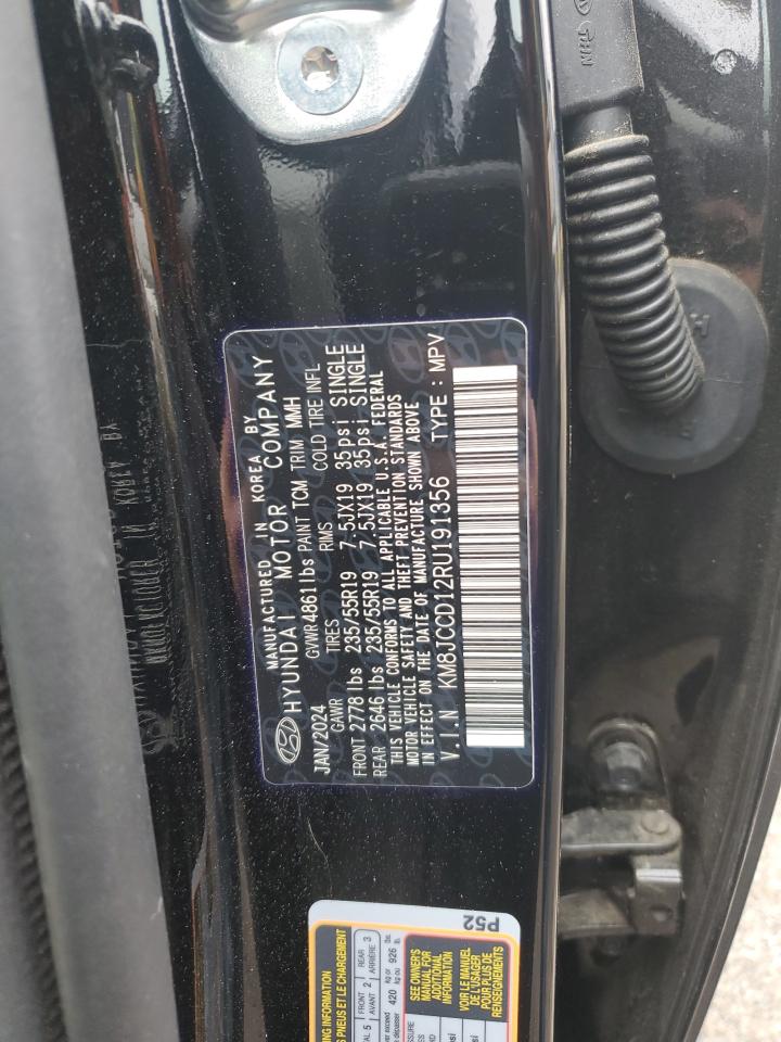 2024 Hyundai Tucson Sel Convenience VIN: KM8JCCD12RU191356 Lot: 65389425