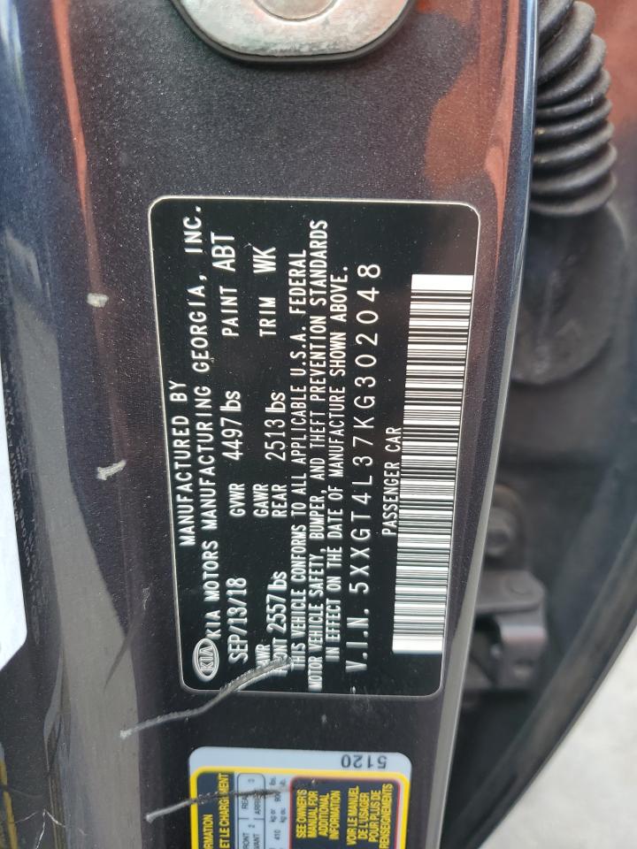 2019 Kia Optima Lx VIN: 5XXGT4L37KG302048 Lot: 64880405