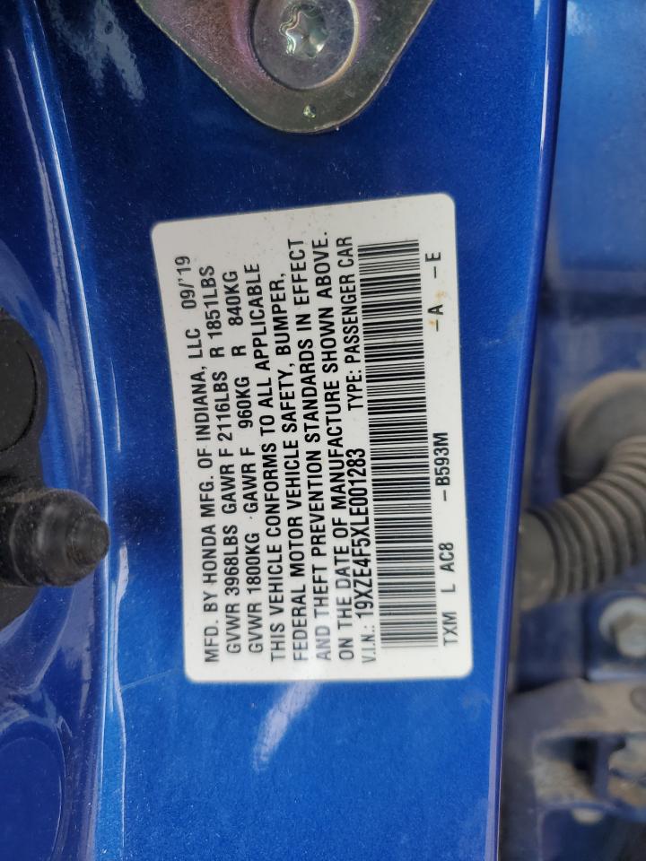 2020 Honda Insight Ex VIN: 19XZE4F5XLE001283 Lot: 64613655