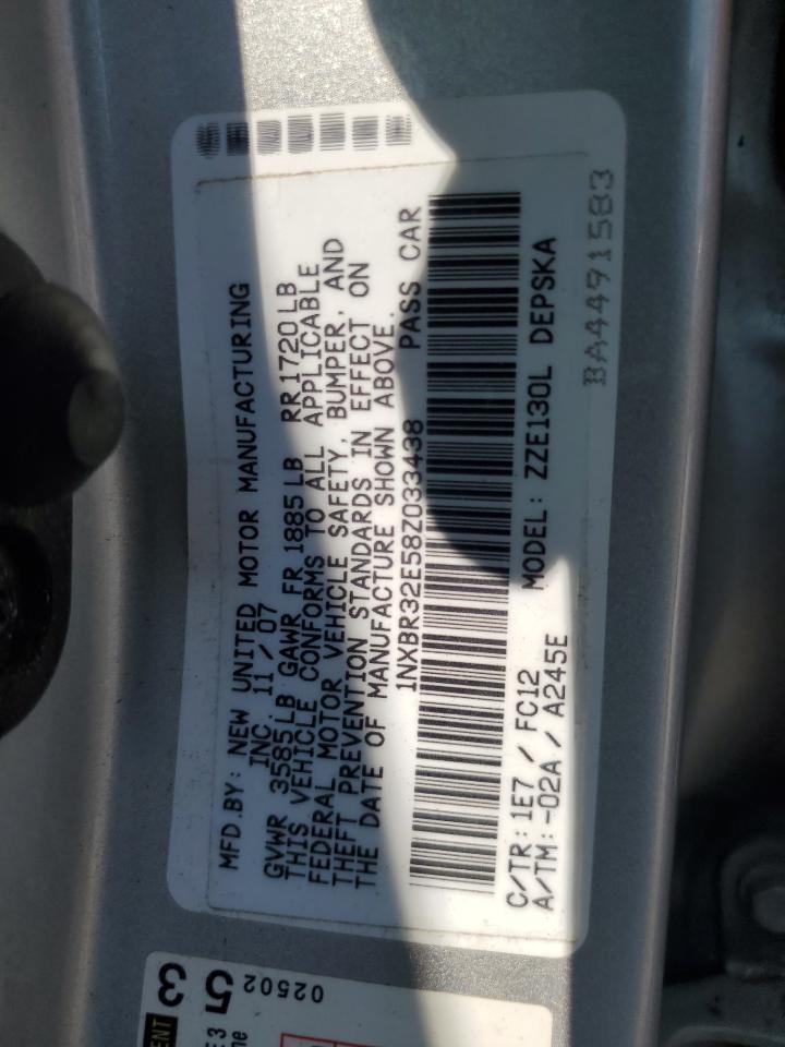 2008 Toyota Corolla Ce VIN: 1NXBR32E58Z033438 Lot: 64633625