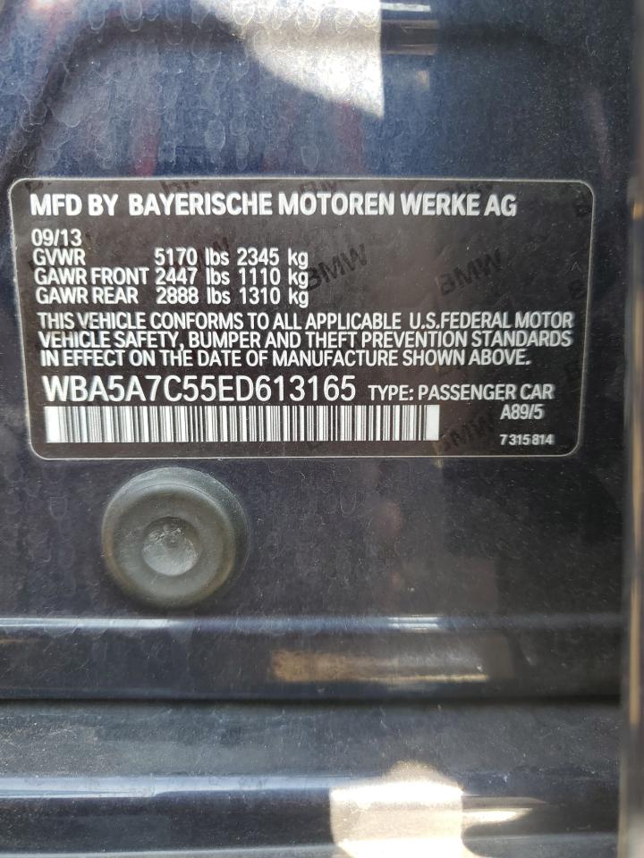 2014 BMW 528 Xi VIN: WBA5A7C55ED613165 Lot: 62579085