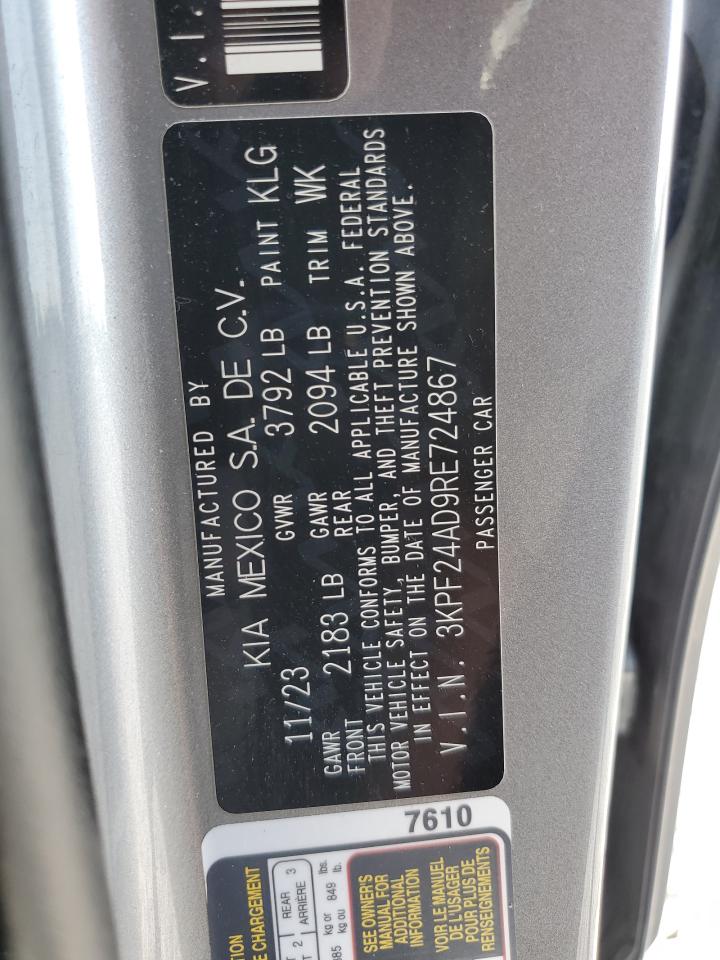 3KPF24AD9RE724867 2024 Kia Forte Lx