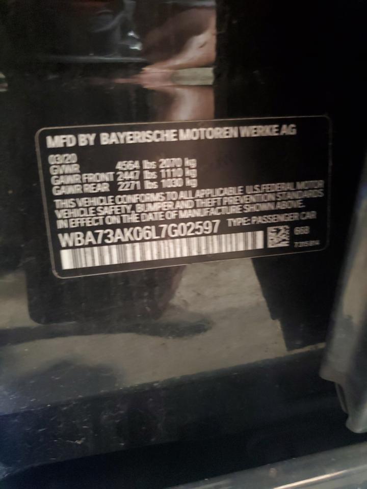 2020 BMW 228Xi VIN: WBA73AK06L7G02597 Lot: 63610275