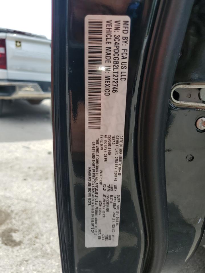 2020 Dodge Journey Crossroad VIN: 3C4PDCGB2LT272746 Lot: 64652335