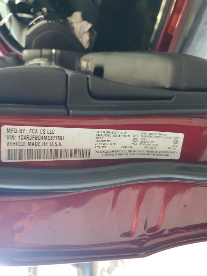 2021 Jeep Grand Cherokee Limited VIN: 1C4RJFBG4MC677591 Lot: 63316615