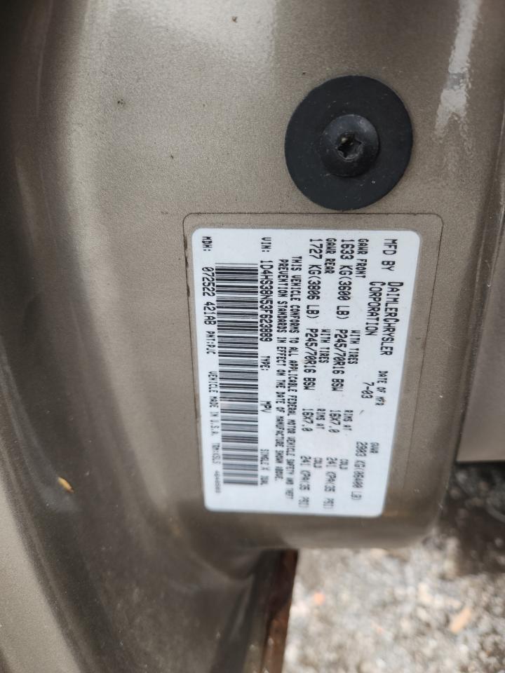 2003 Dodge Durango Sport VIN: 1D4HS38N53F623889 Lot: 63984415