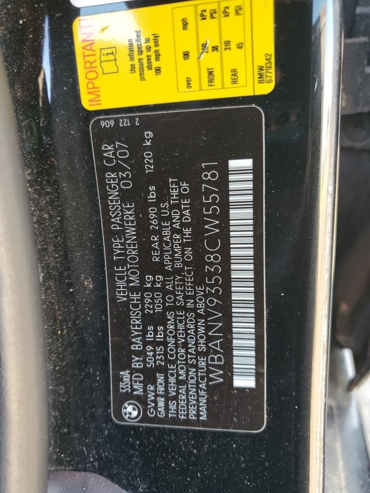 wbanv93538cw55781 WBANV93538CW55781 2008 BMW 535 Xi