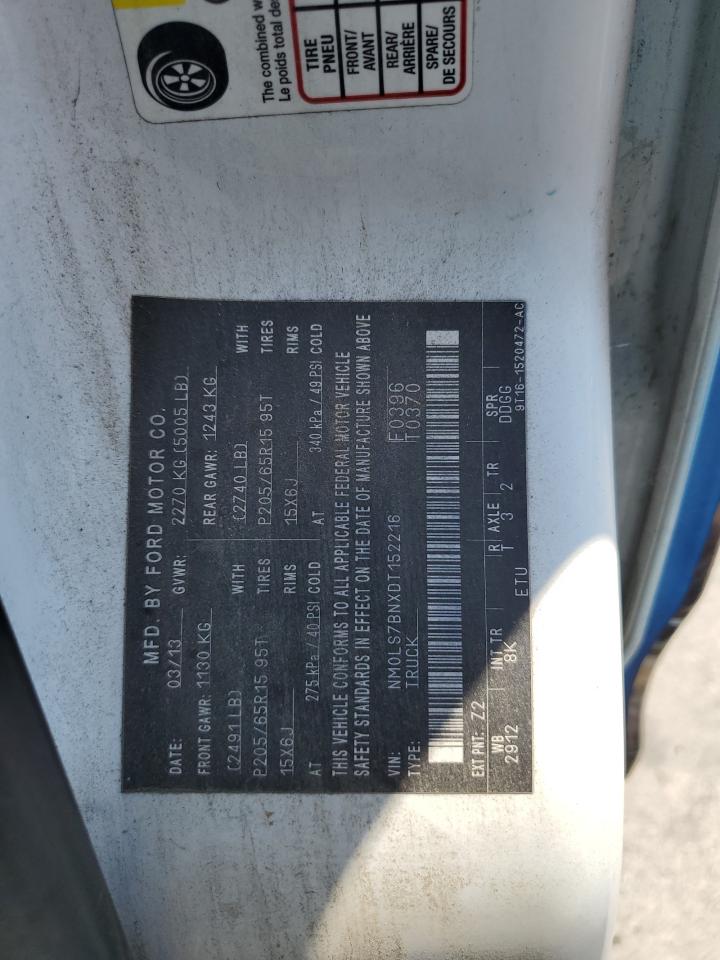 2013 Ford Transit Connect Xlt VIN: NM0LS7BNXDT152216 Lot: 64339245