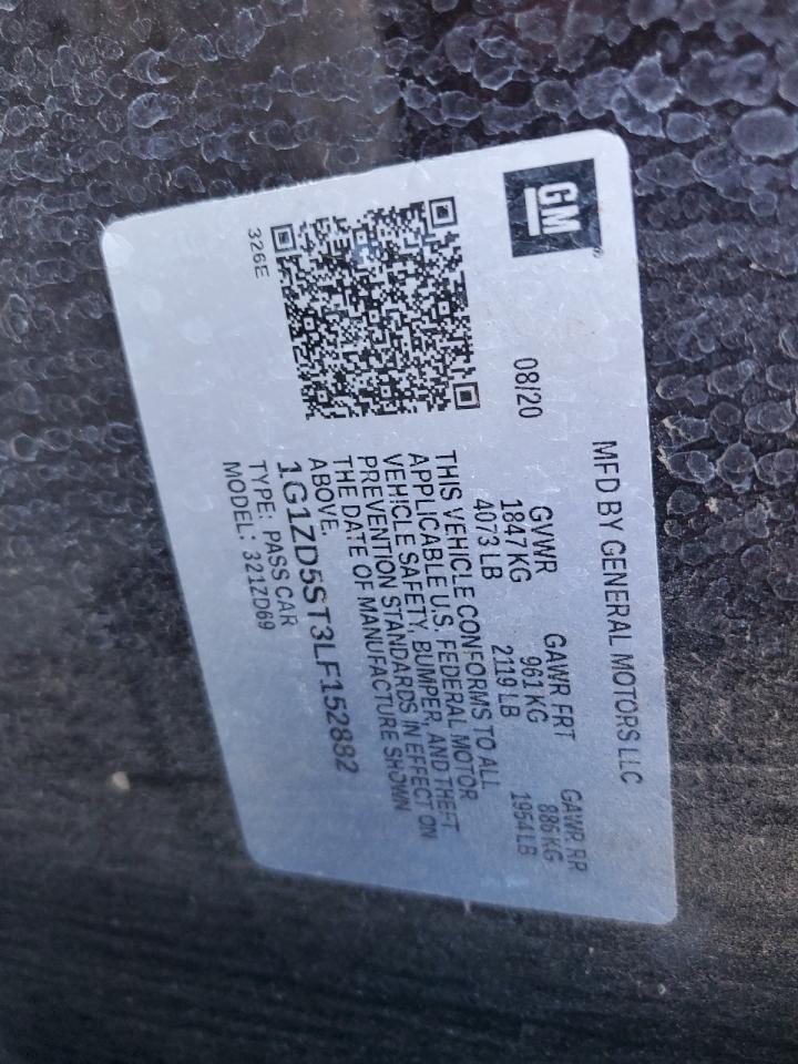 1g1zd5st3lf152882 1G1ZD5ST3LF152882 2020 Chevrolet Malibu Lt