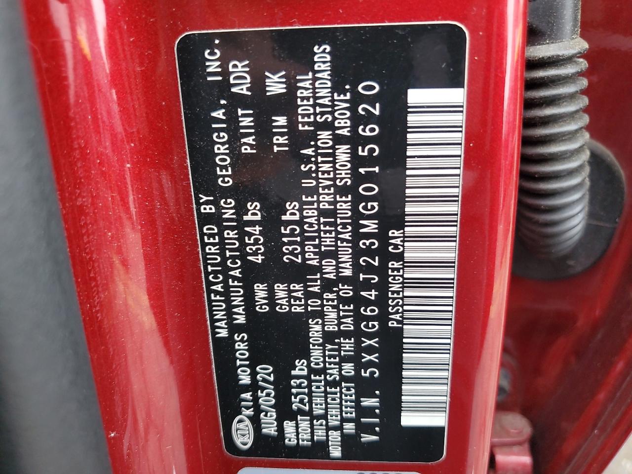 2021 Kia K5 Gt Line VIN: 5XXG64J23MG015620 Lot: 64988545