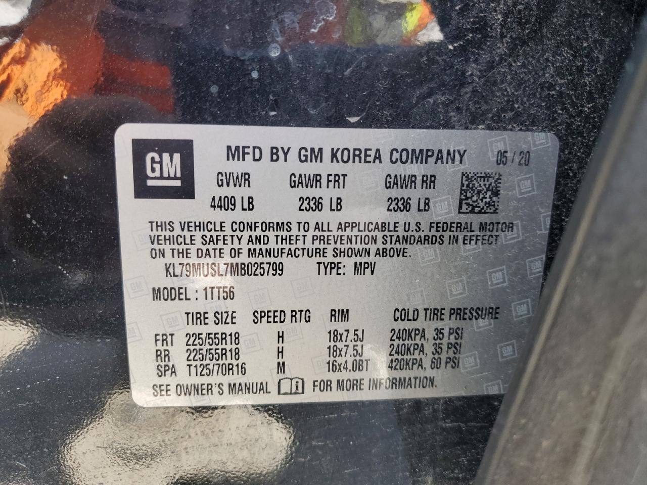 kl79musl7mb025799 KL79MUSL7MB025799 2021 Chevrolet Trailblazer Rs