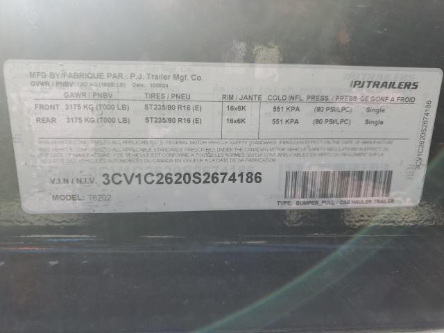 2025 PJ T6202 TILT DECK EQUIPMENT TRAILER