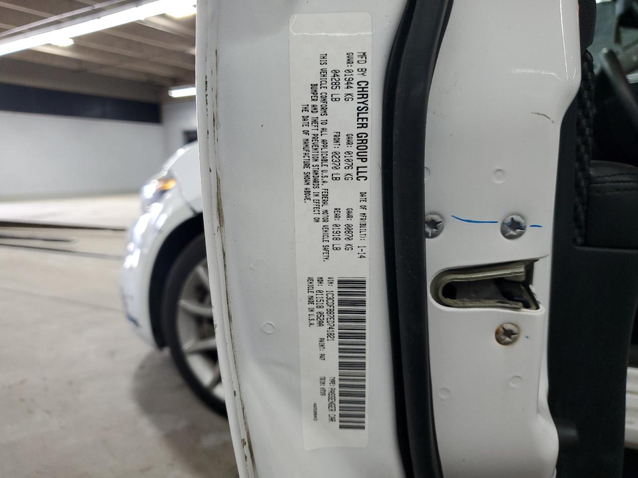 2014 Dodge Dart Sxt VIN: 1C3CDFBB7ED741821 Lot: 63583965