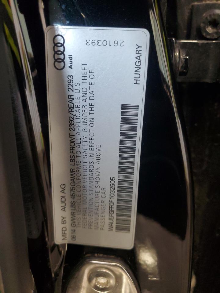 2015 Audi A3 Premium Plus VIN: WAUEFGFF0F1032505 Lot: 64461575