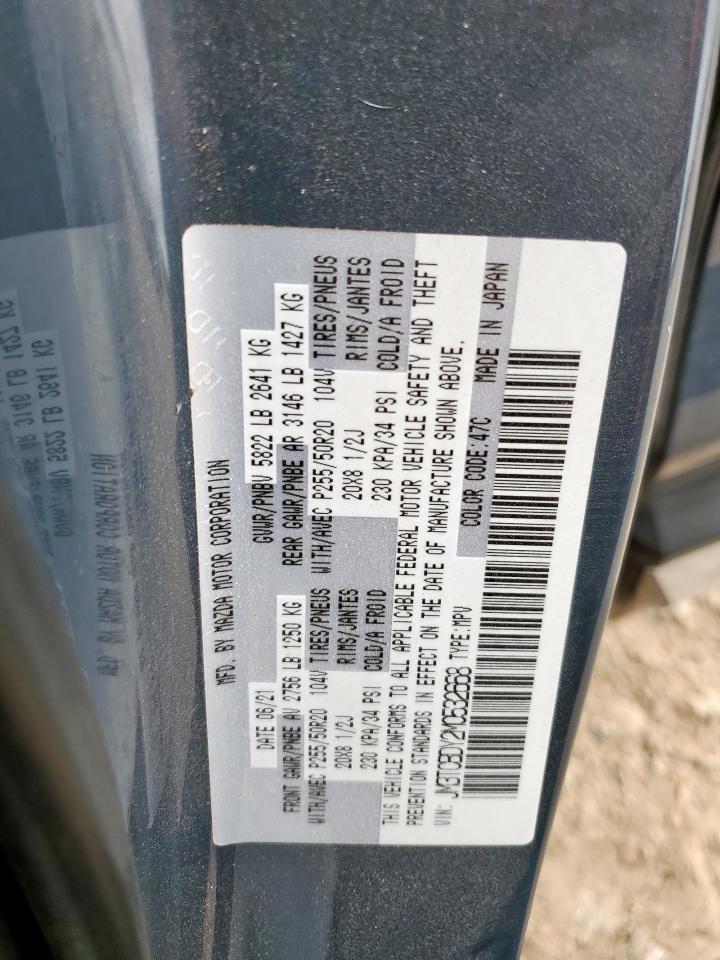 2021 Mazda Cx-9 Grand Touring VIN: JM3TCBDY2M0532668 Lot: 62512725