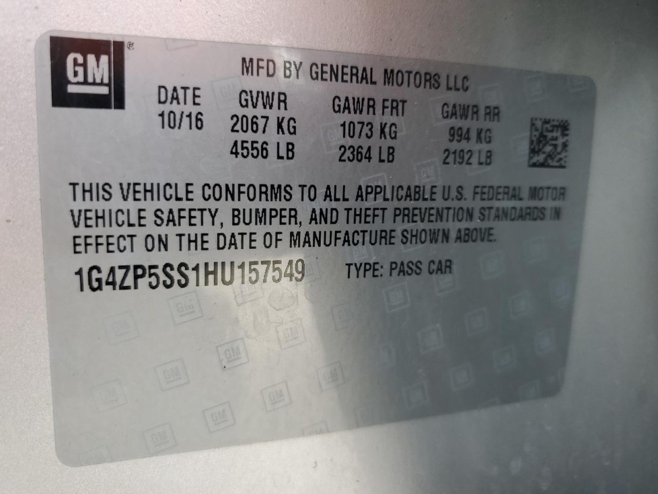2017 Buick Lacrosse Essence VIN: 1G4ZP5SS1HU157549 Lot: 63599045