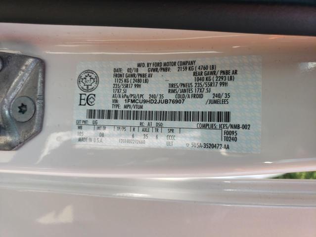 2018 FORD ESCAPE SEL  