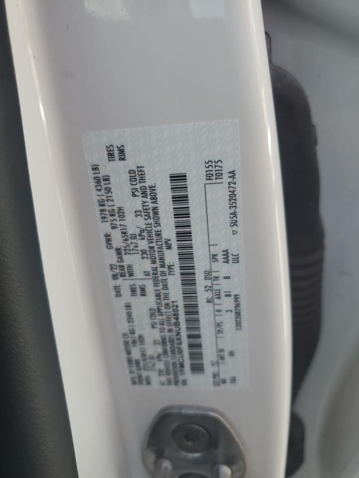 2022 Ford Escape S VIN: 1FMCU0F6XNUB48021 Lot: 62834725