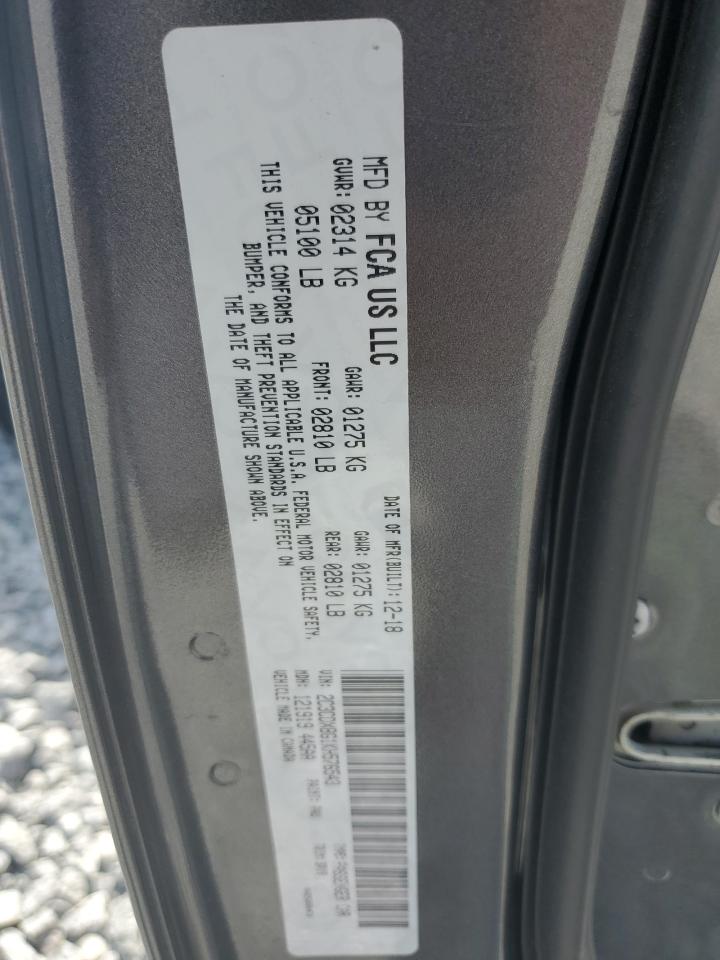 2019 Dodge Charger Sxt VIN: 2C3CDXBG1KH576543 Lot: 63203335