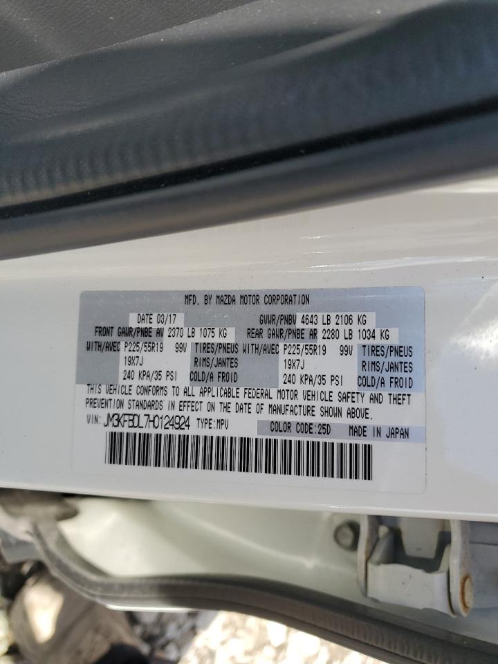 2017 Mazda Cx-5 Grand Touring VIN: JM3KFBDL7H0124924 Lot: 64964575