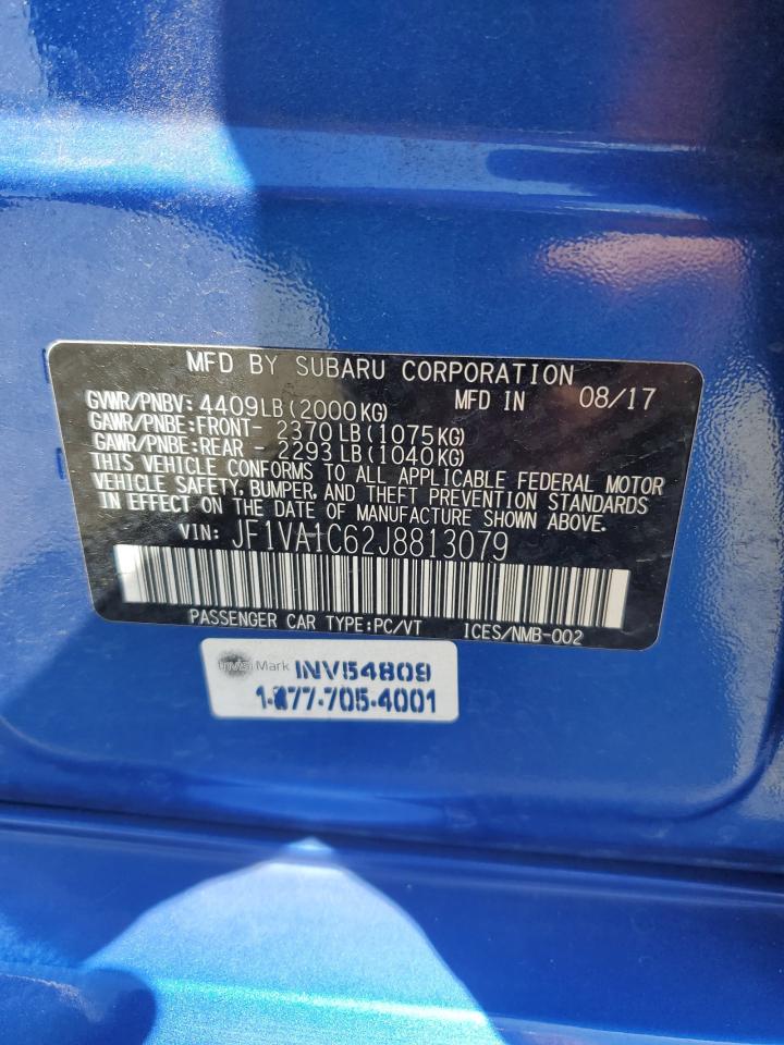 2018 Subaru Wrx Premium VIN: JF1VA1C62J8813079 Lot: 63658625