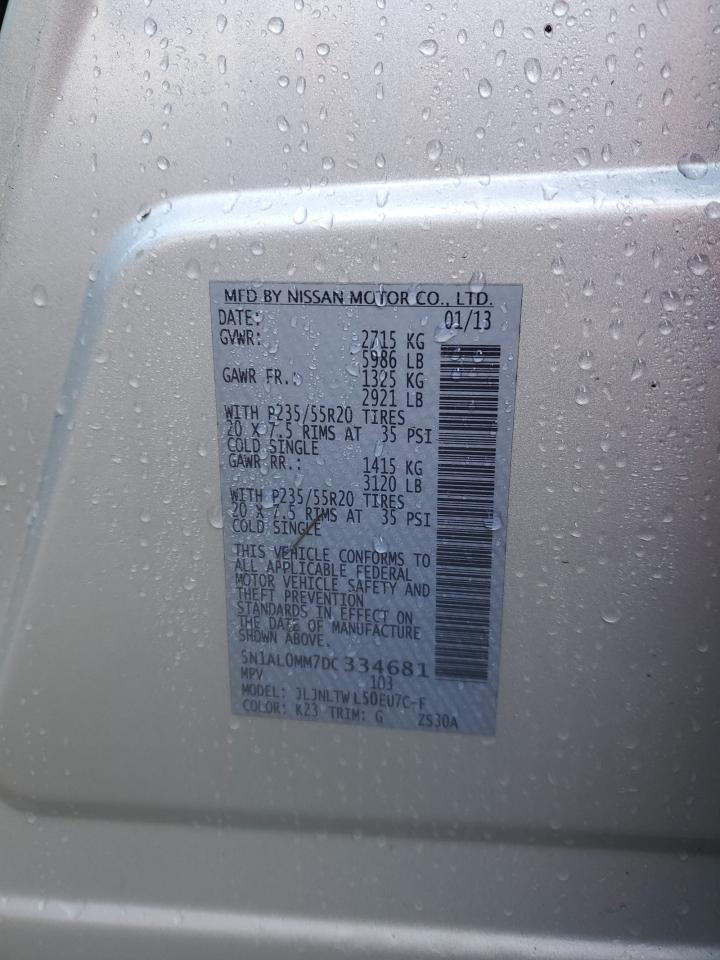 2013 Infiniti Jx35 VIN: 5N1AL0MM7DC334681 Lot: 63760775