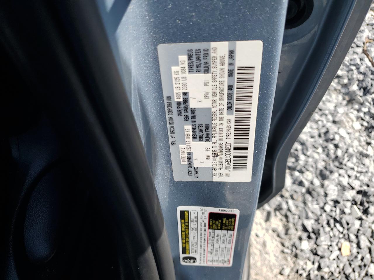 2013 Mazda 5 VIN: JM1CW2BLXD0148001 Lot: 63296815