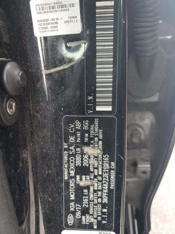 3KPFK4A72JE192165 2018 Kia Forte Lx