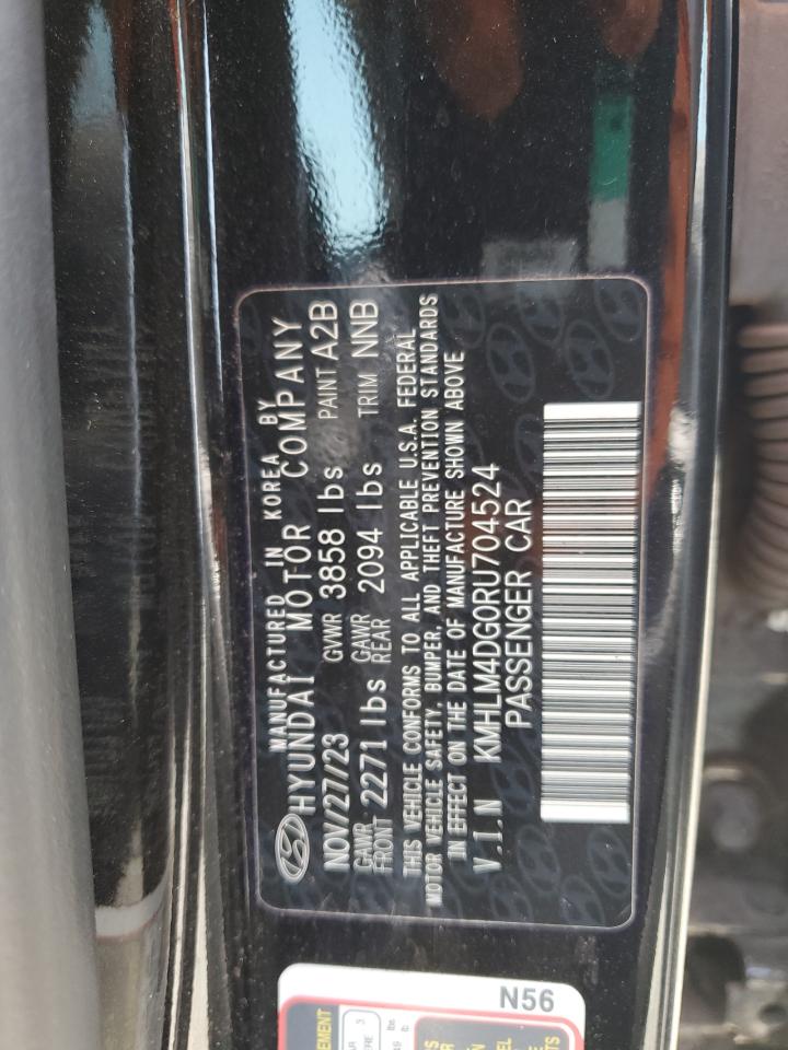 2024 Hyundai Elantra Sel VIN: KMHLM4DG0RU704524 Lot: 64299785
