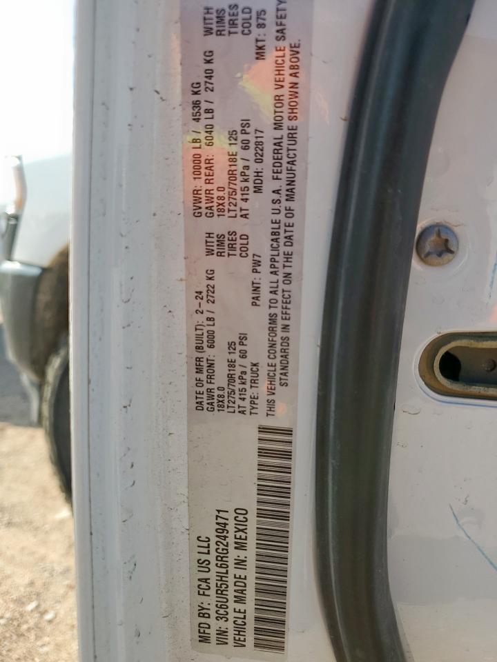 2024 Ram 2500 Tradesman VIN: 3C6UR5HL6RG249471 Lot: 63487985