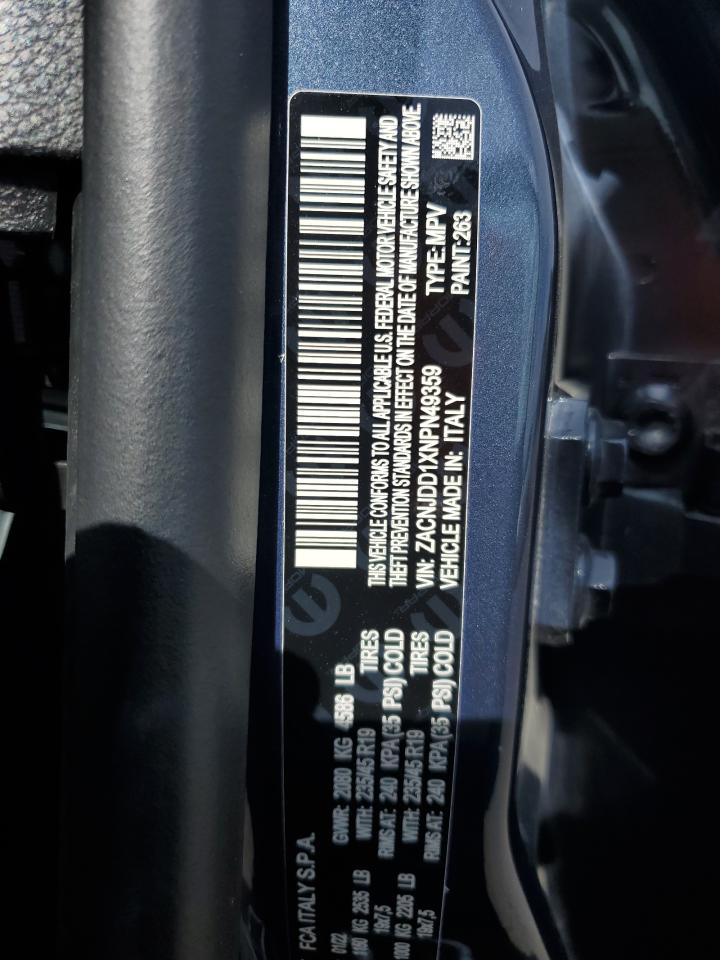 2022 Jeep Renegade Limited VIN: ZACNJDD1XNPN49359 Lot: 64976025