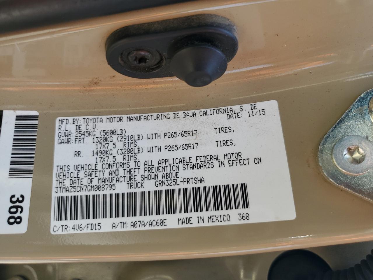 3TMAZ5CN7GM008795 2016 Toyota Tacoma Double Cab