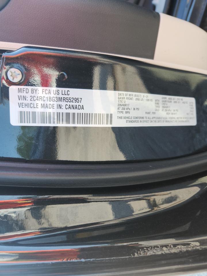 2021 Chrysler Pacifica Touring L VIN: 2C4RC1BG3MR552957 Lot: 63206075