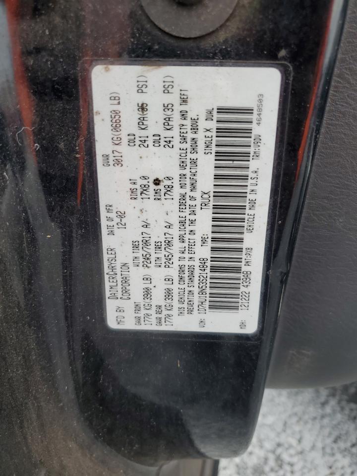 2003 Dodge Ram 1500 St VIN: 1D7HU18N53S214848 Lot: 64898695