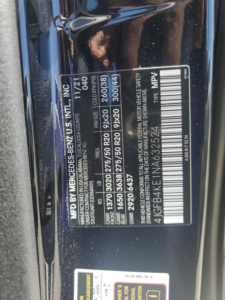 2022 Mercedes-Benz Gle 350 4Matic VIN: 4JGFB4KE1NA632524 Lot: 64084145