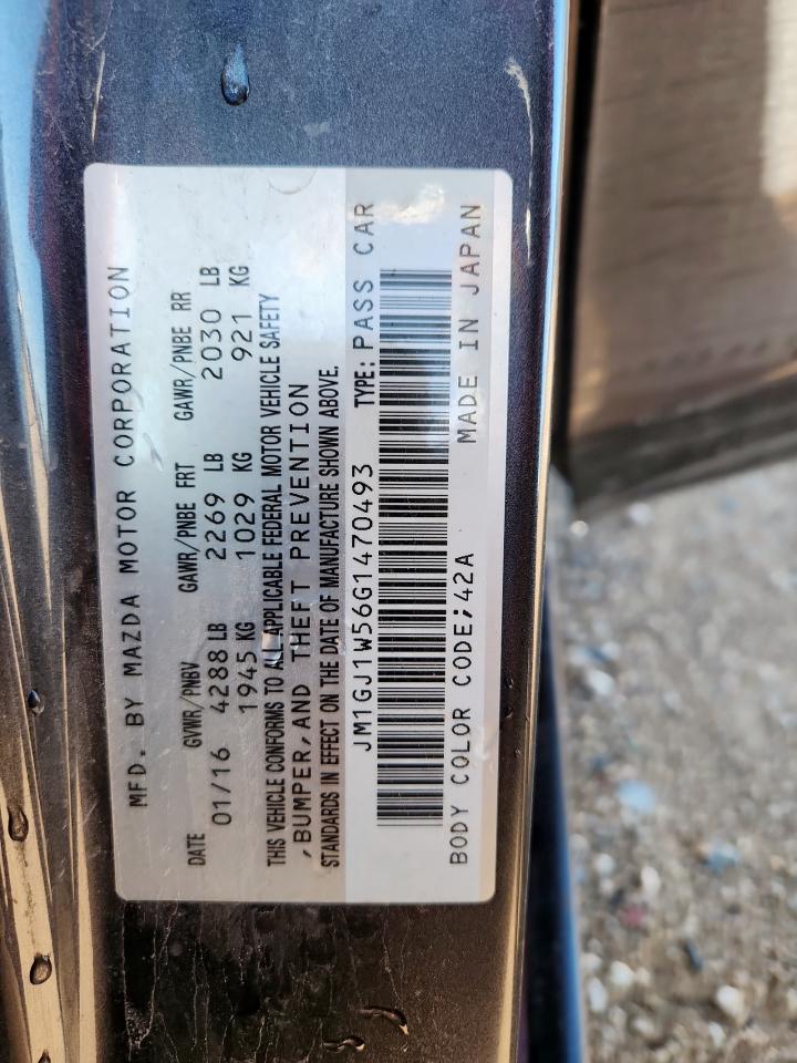 2016 Mazda 6 Grand Touring VIN: JM1GJ1W56G1470493 Lot: 63776935