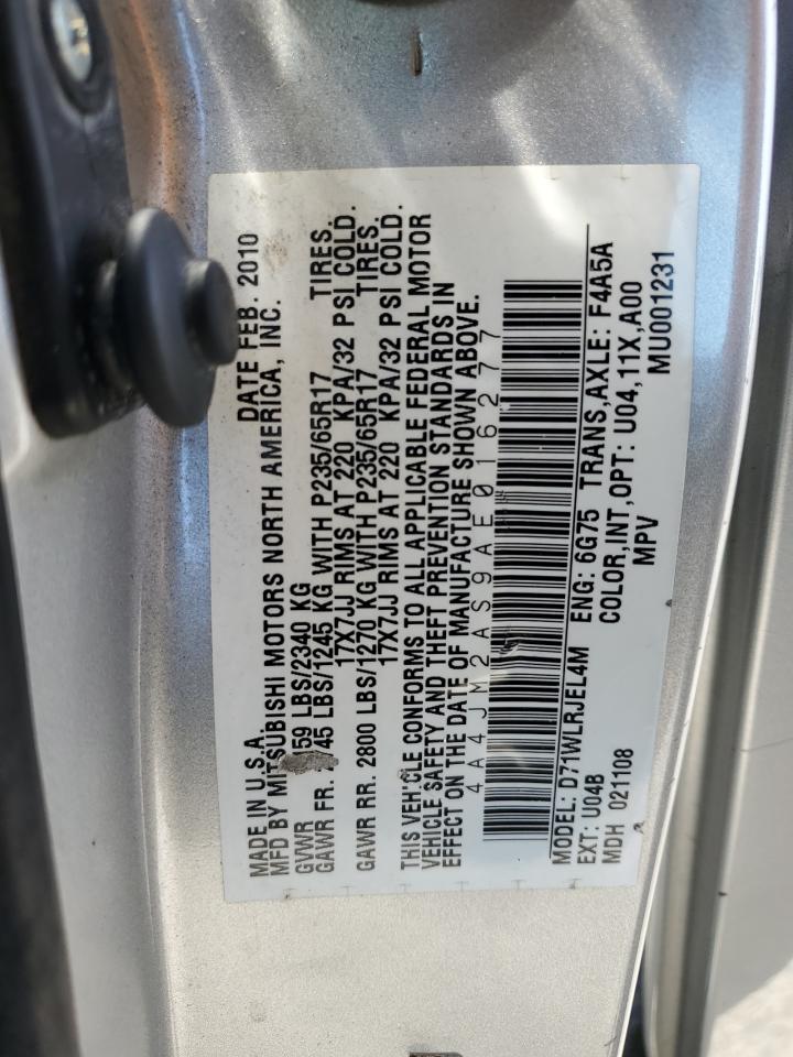 2010 Mitsubishi Endeavor Ls VIN: 4A4JM2AS9AE016277 Lot: 63127835