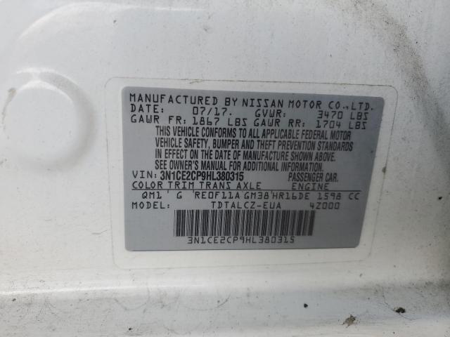 2017 NISSAN VERSA NOTE S  