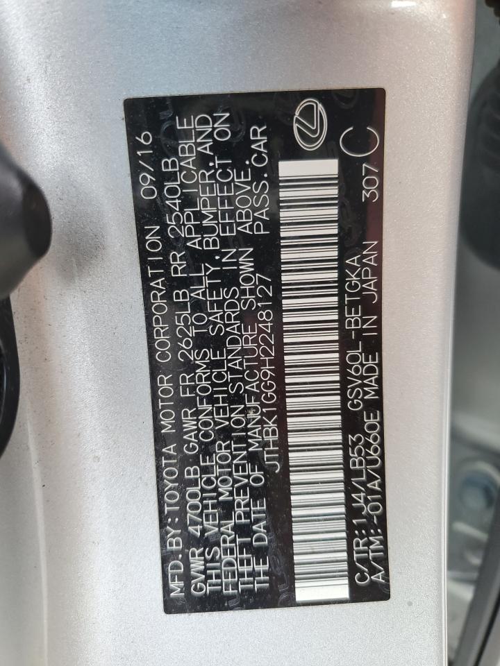 2017 Lexus Es 350 VIN: JTHBK1GG9H2248127 Lot: 64796705