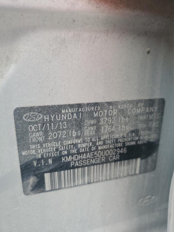 2013 Hyundai Elantra Gls VIN: KMHDH4AE5DU002946 Lot: 63561175