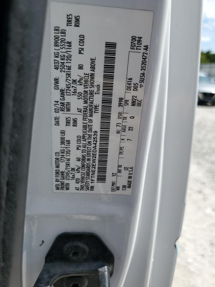 2014 Ford Econoline E250 Van VIN: 1FTNE2EW2EDA42539 Lot: 63313155