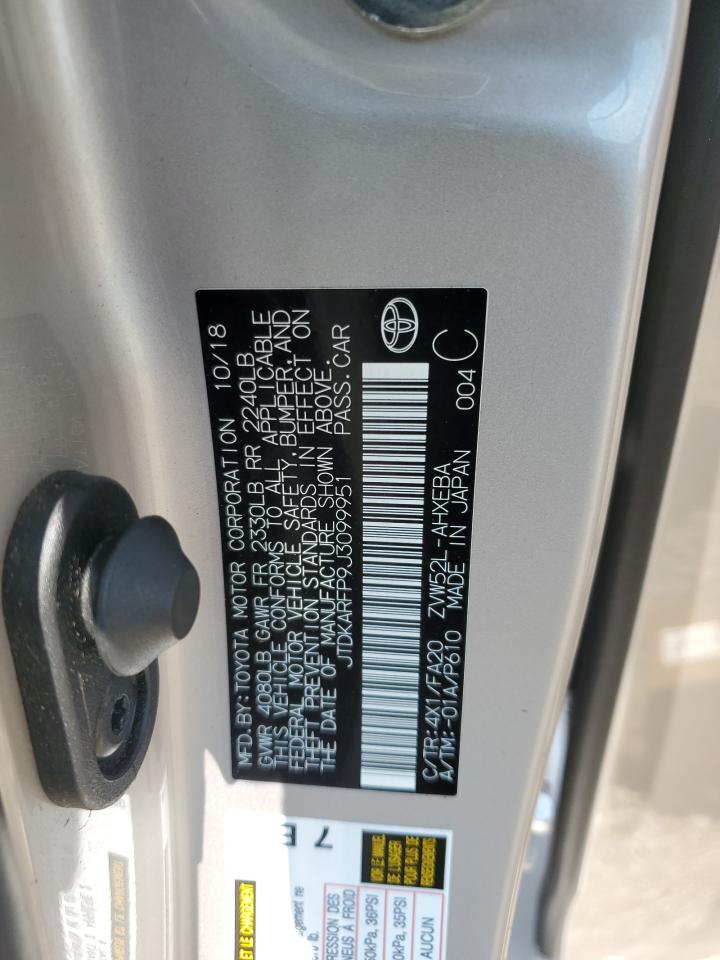 2018 Toyota Prius Prime VIN: JTDKARFP9J3099951 Lot: 64388375