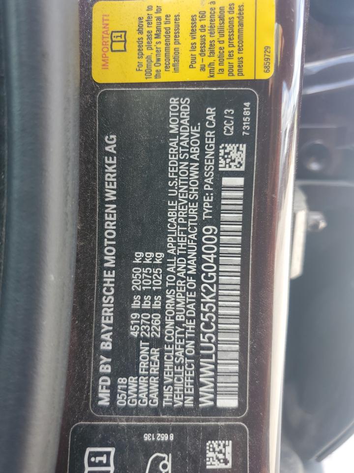 2019 Mini Cooper S Clubman All4 VIN: WMWLU5C55K2G04009 Lot: 65535325