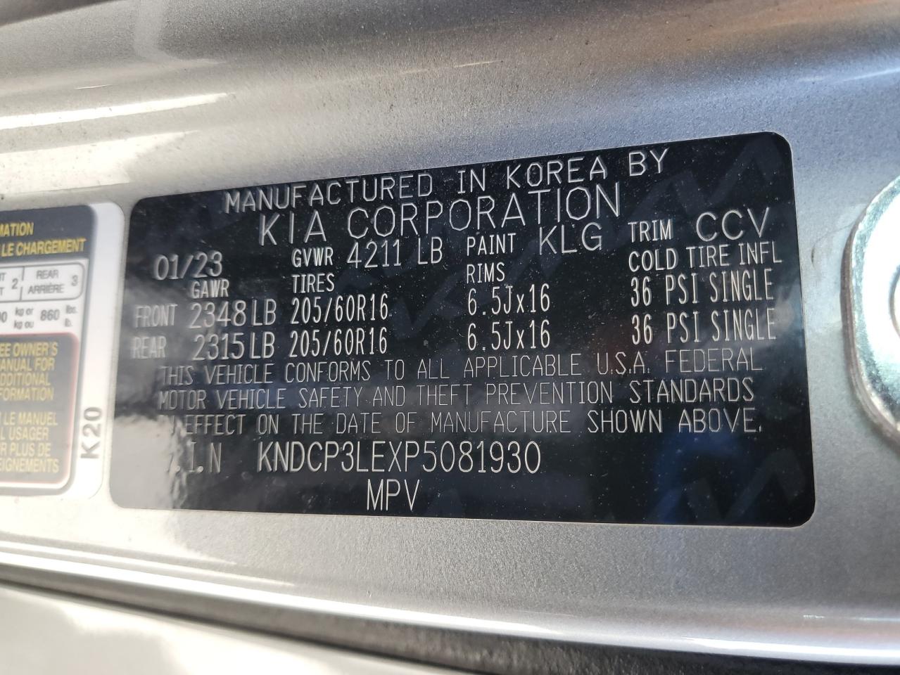 kndcp3lexp5081930 KNDCP3LEXP5081930 2023 Kia Niro Lx