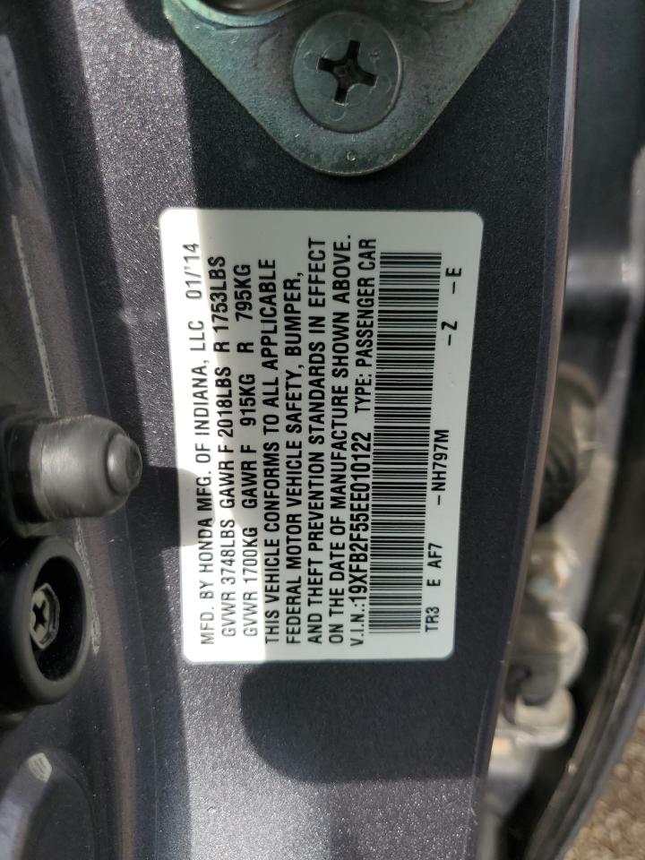 2014 Honda Civic Lx VIN: 19XFB2F55EE010122 Lot: 63594775