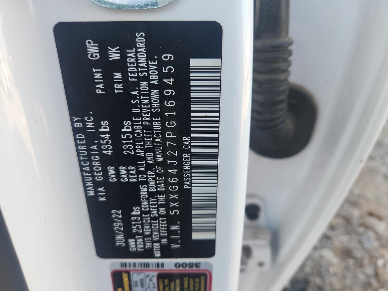 2023 Kia K5 Gt Line VIN: 5XXG64J27PG169459 Lot: 63515275